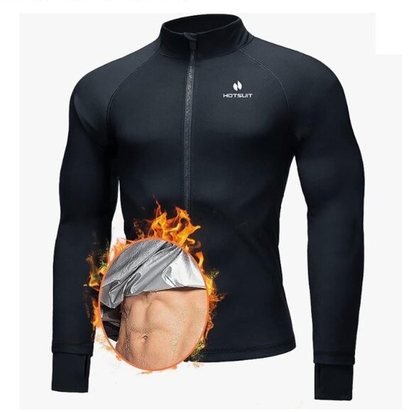 HOTSUIT Long Sleeve Sauna Shirt Workout Shapewear-Sweat Jacket Top Compression - Picture 2 of 8